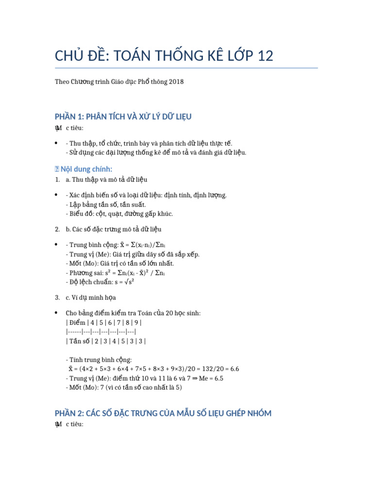Thong Ke 12 Phu Luc Vi Du | PDF