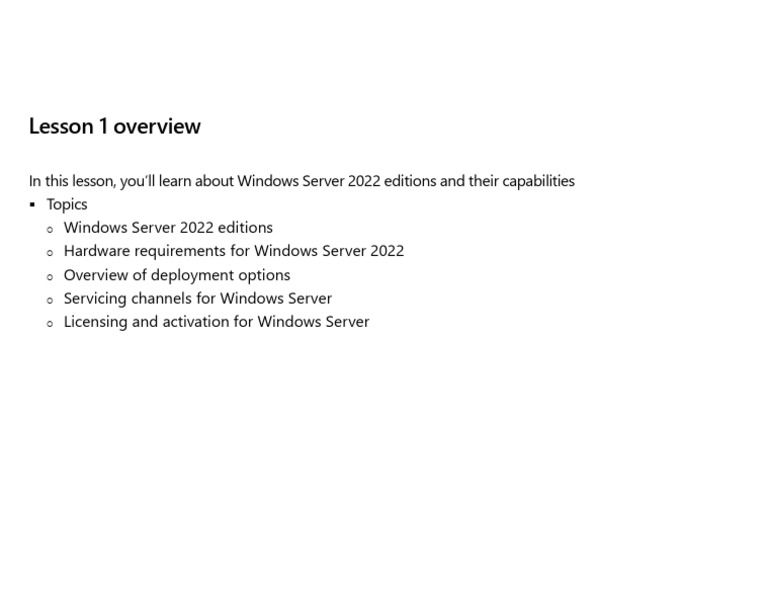 Overview of Windows Server 2022 | PDF