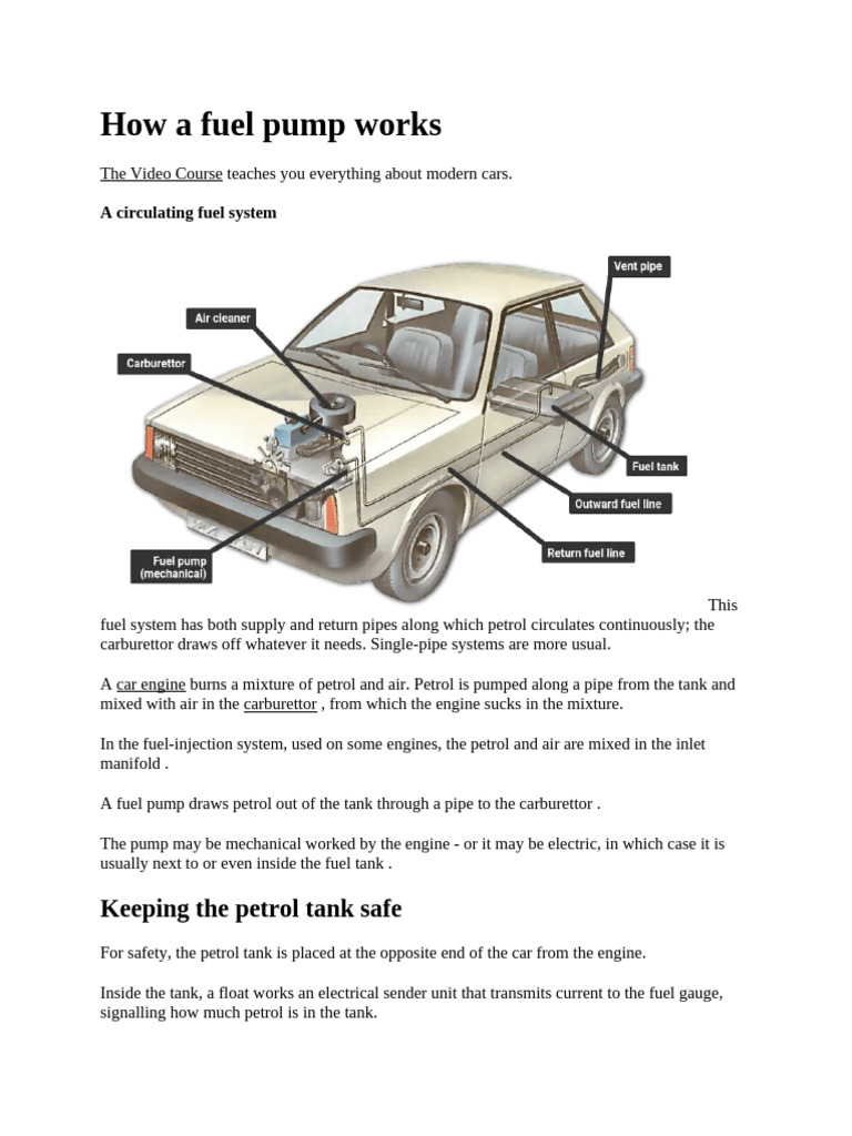 Fuel Pump Mechanisms Explained | PDF | Diesel Engine | Fuel Injection