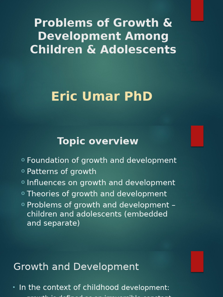 Growth & Development Issues in Youth | PDF | Speech | Mental Disorder