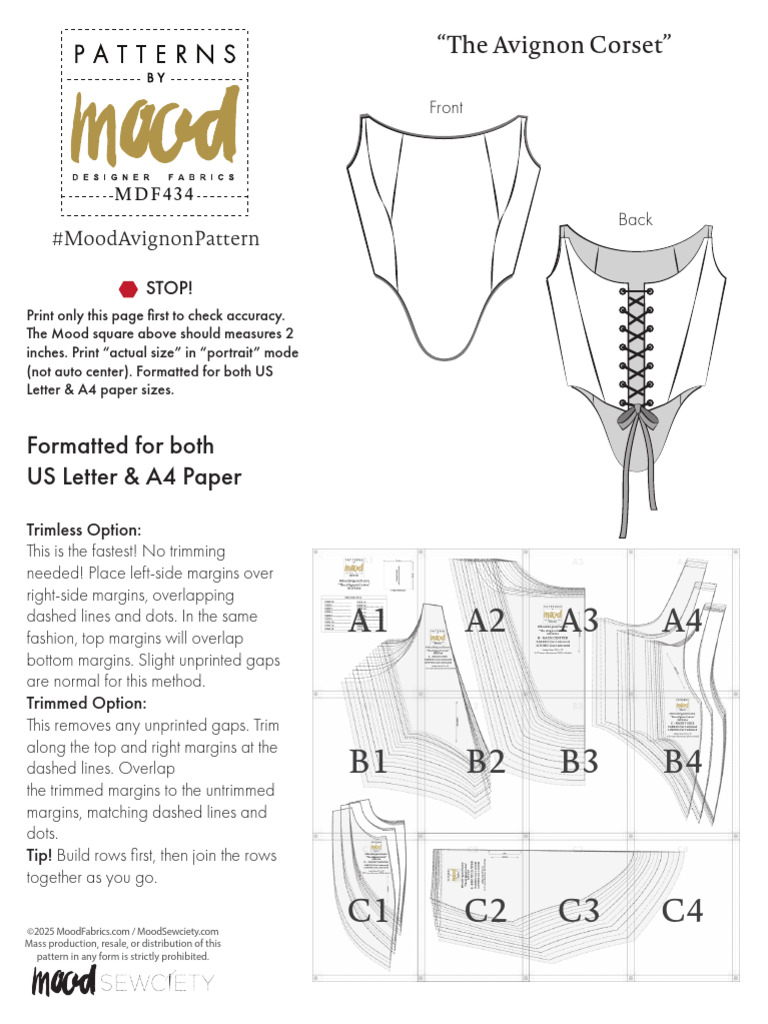 MDF434-Avignon-Corset-Free-Sewing-Pattern-Sizes-00-32-A4-Letter ...