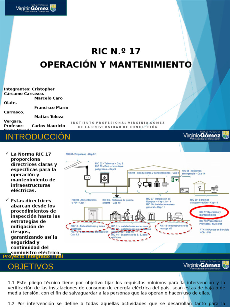 RIC N°17: Seguridad en Mantenimiento Eléctrico | PDF | Cableado ...