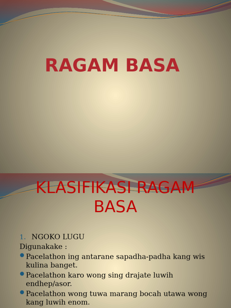 Ragam Basa-Kls Xi | PDF