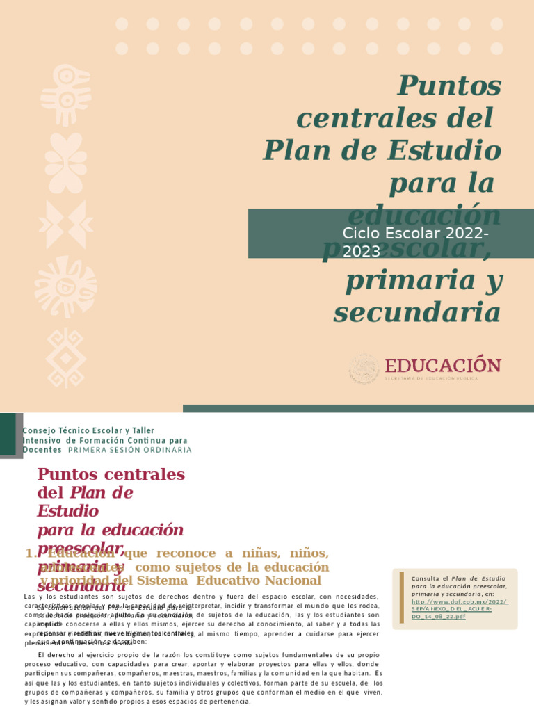Puntos Clave del Plan de Estudio 2022-2023 | PDF | Inteligencia ...