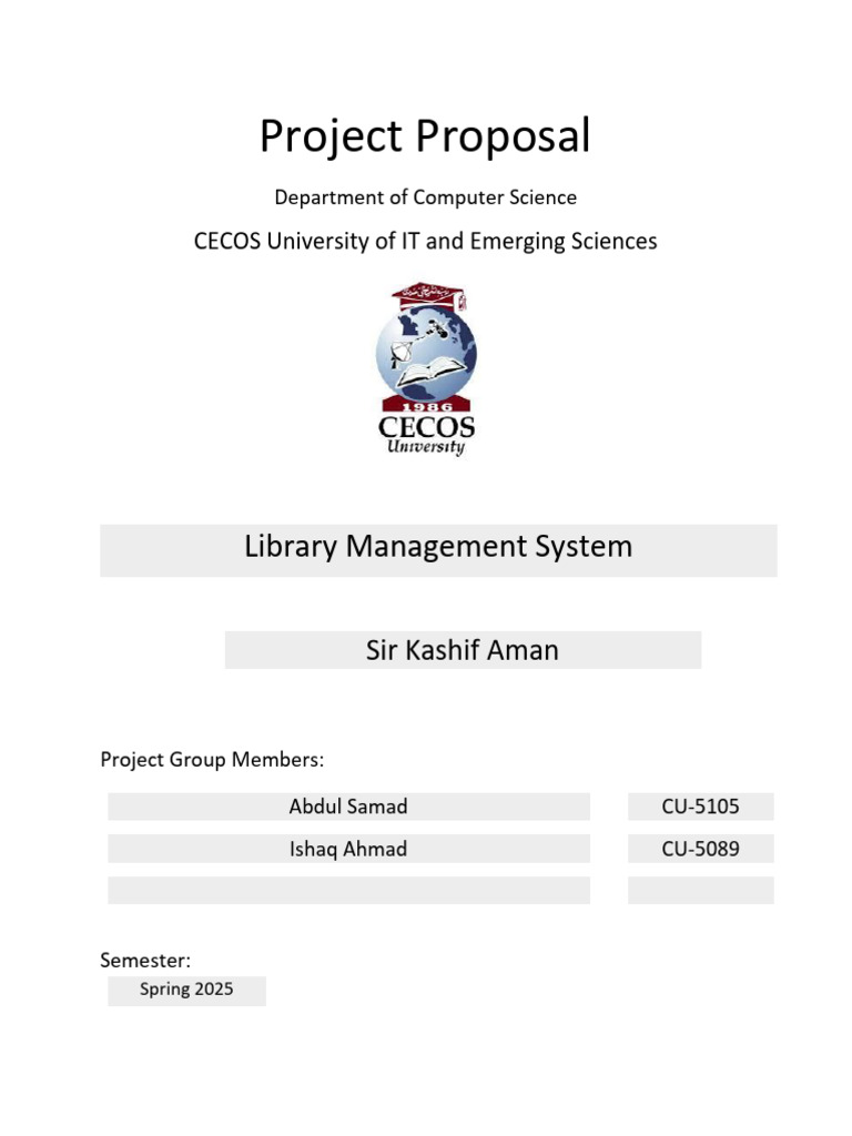 Library Project Proposal Pdf Automation Libraries