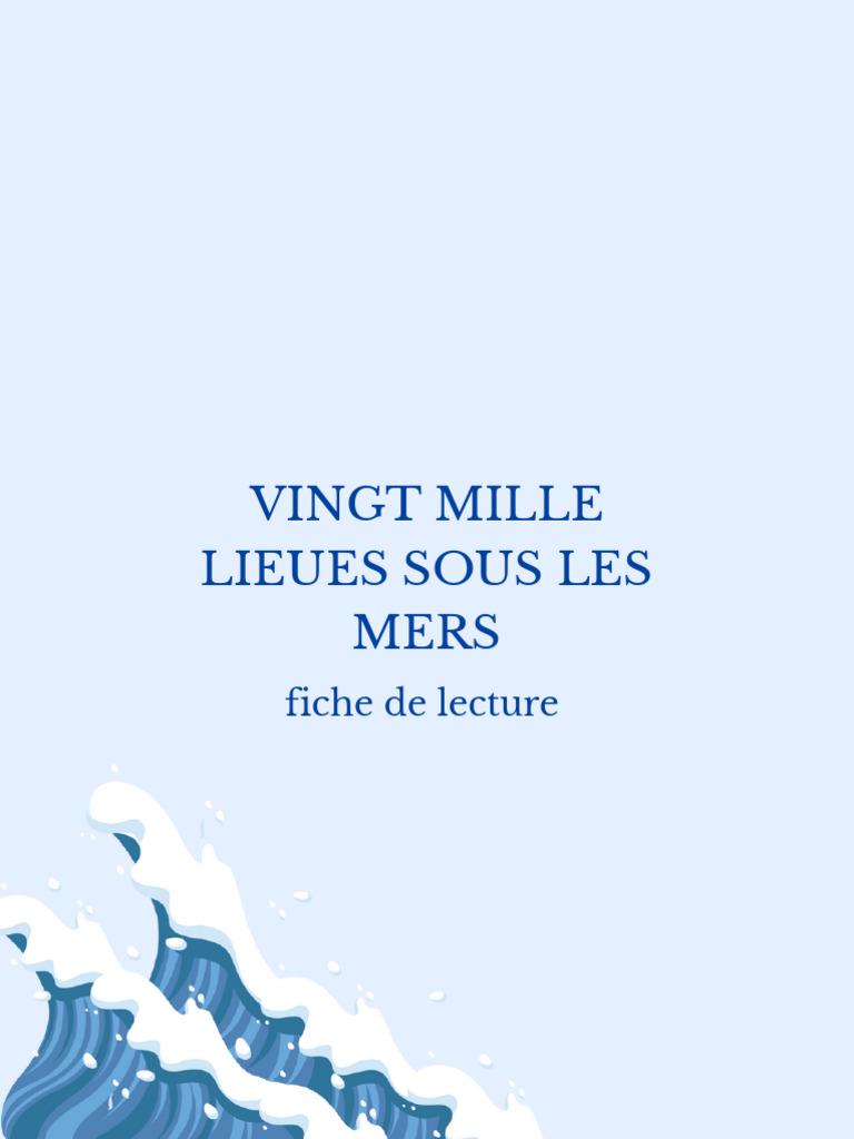 Résumé détaillé de Vingt Mille Lieues PDF Jules Verne La nature — free download