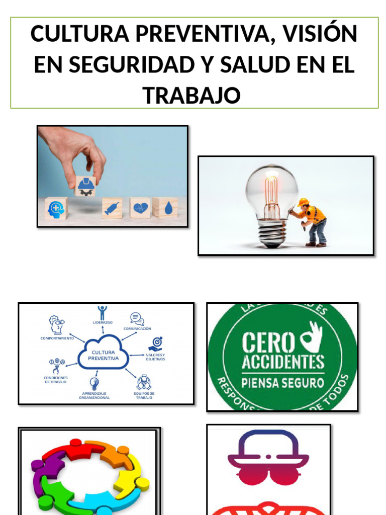Cultura Preventiva, Visión en Seguridad y Salud | PDF | Seguridad y ...