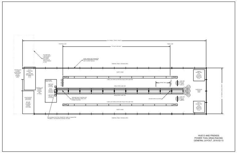Drag Strip Layout Overview | PDF | Lane | Motorsport Competitions
