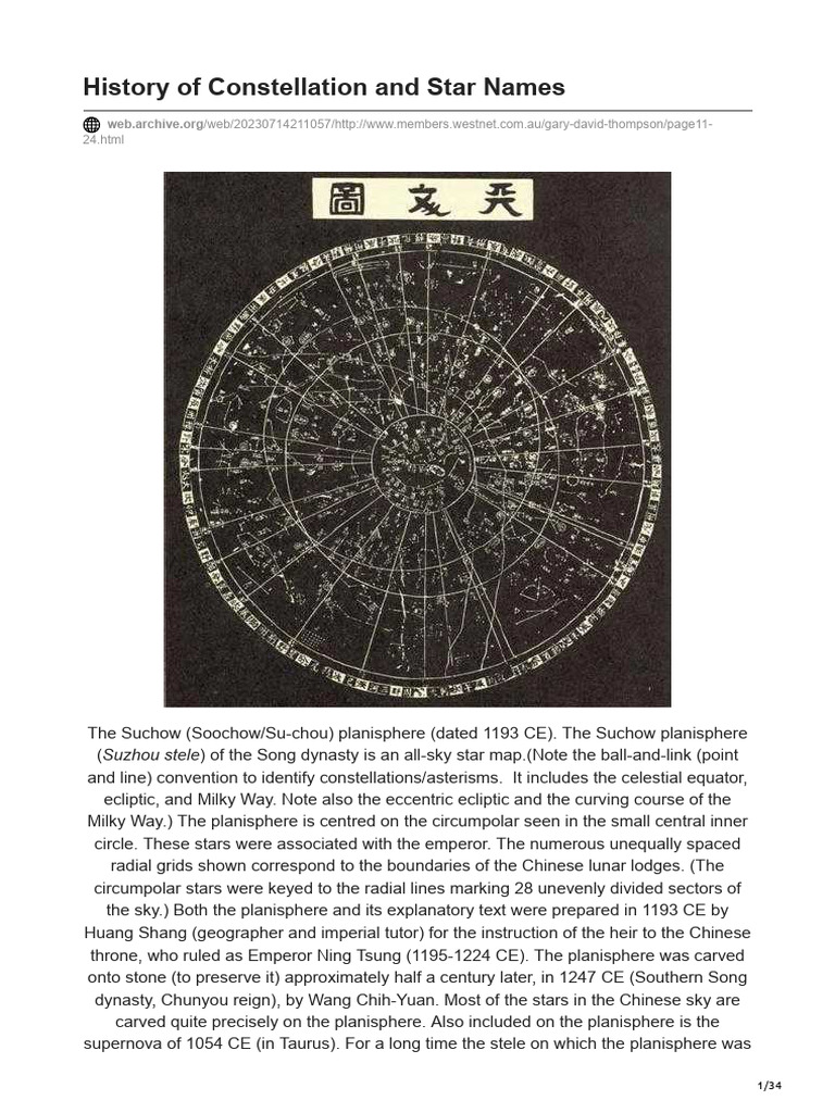 History of Constellation and Star Names | PDF | Constellation | Zodiac