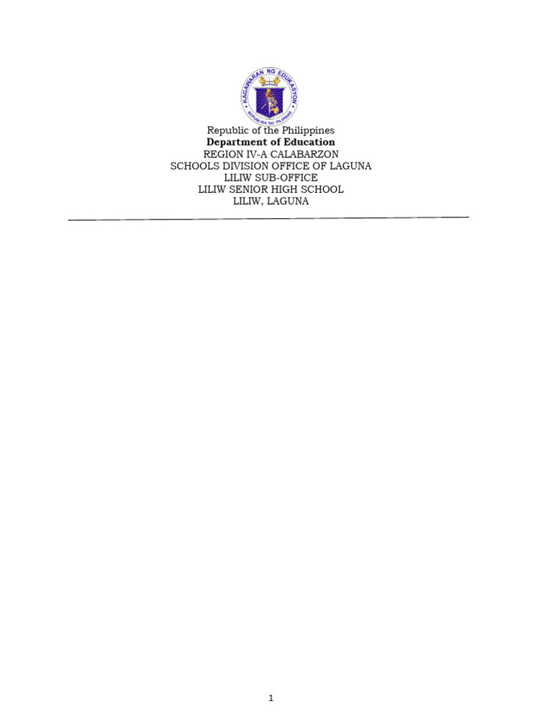 e-NES First Quarter Accomplishments | PDF | Cognitive Science ...