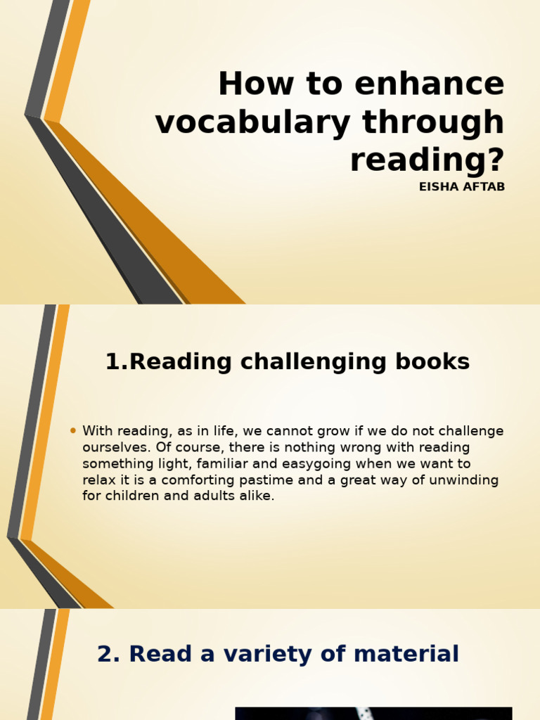 Enhance Vocabulary Through Reading Tips | PDF