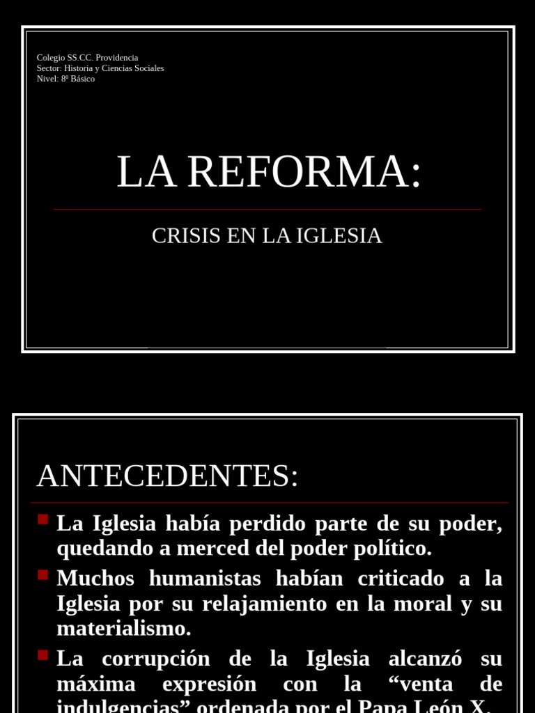 Crisis y Reforma en la Iglesia Católica | PDF | Iglesia Católica ...