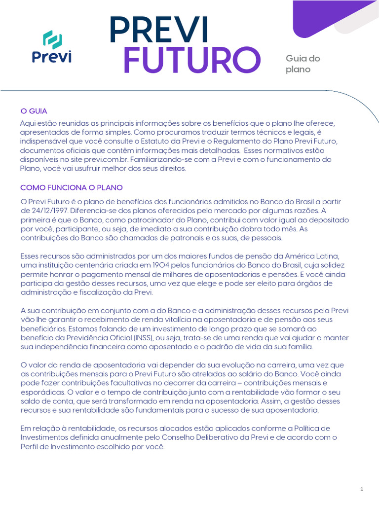 Cartilha - Guia Do Previ Futuro _2025 | PDF | Imposto de Renda | Fundo ...