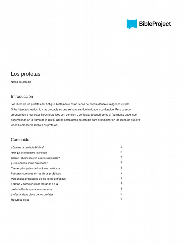 The Prophets - Study-Notes | PDF | Yahvé | Ezequiel