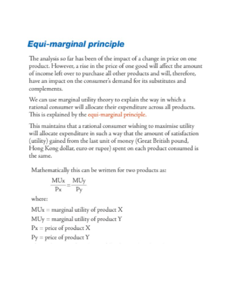Equimarginal Principle | PDF