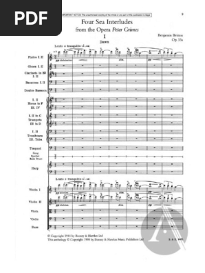 Britten-Peter Grimes 1° Interlude | PDF