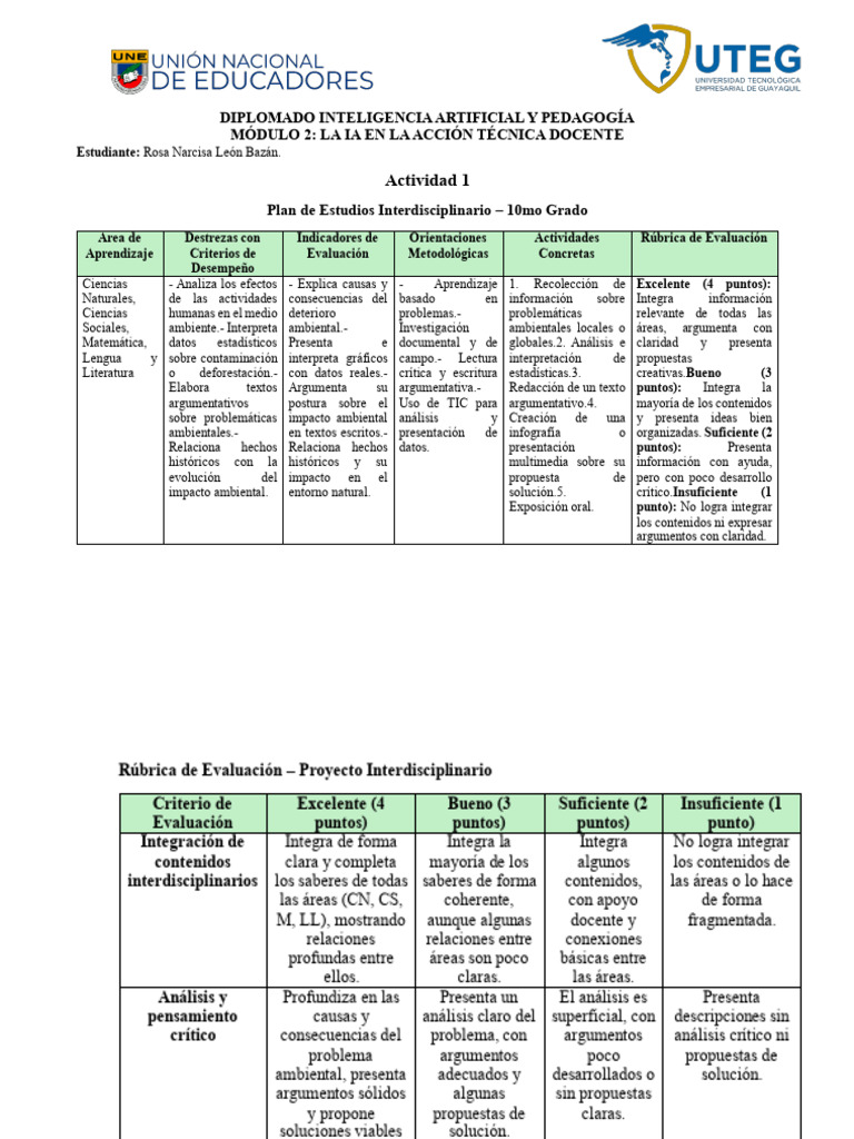 Plan de Estudios Interdisciplinario | PDF | Inteligencia artificial ...