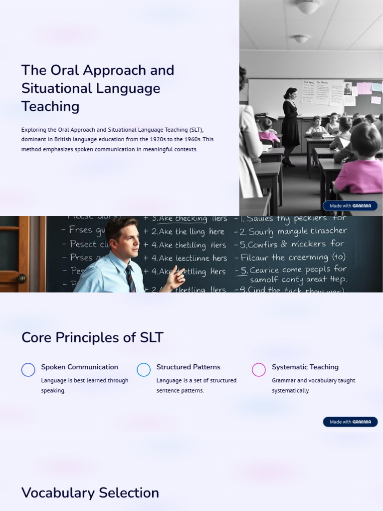 Oral Approach & Situational Language Teaching | PDF | Language ...