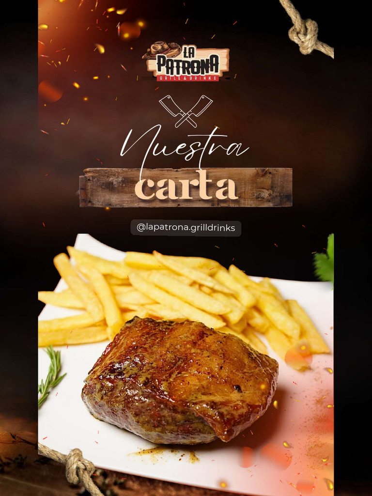 Menú de Parrilla y Bebidas La Patrona | PDF | Bebida | Bebidas alcohólicas