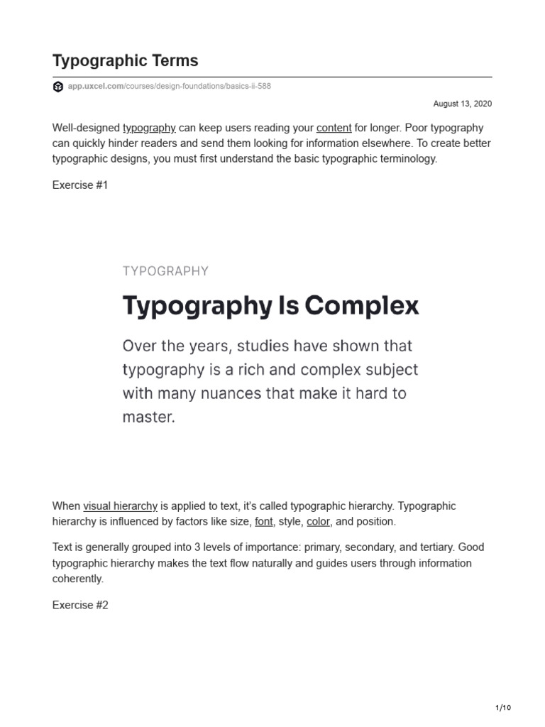 Typographic Terms | PDF | Typography | Typefaces