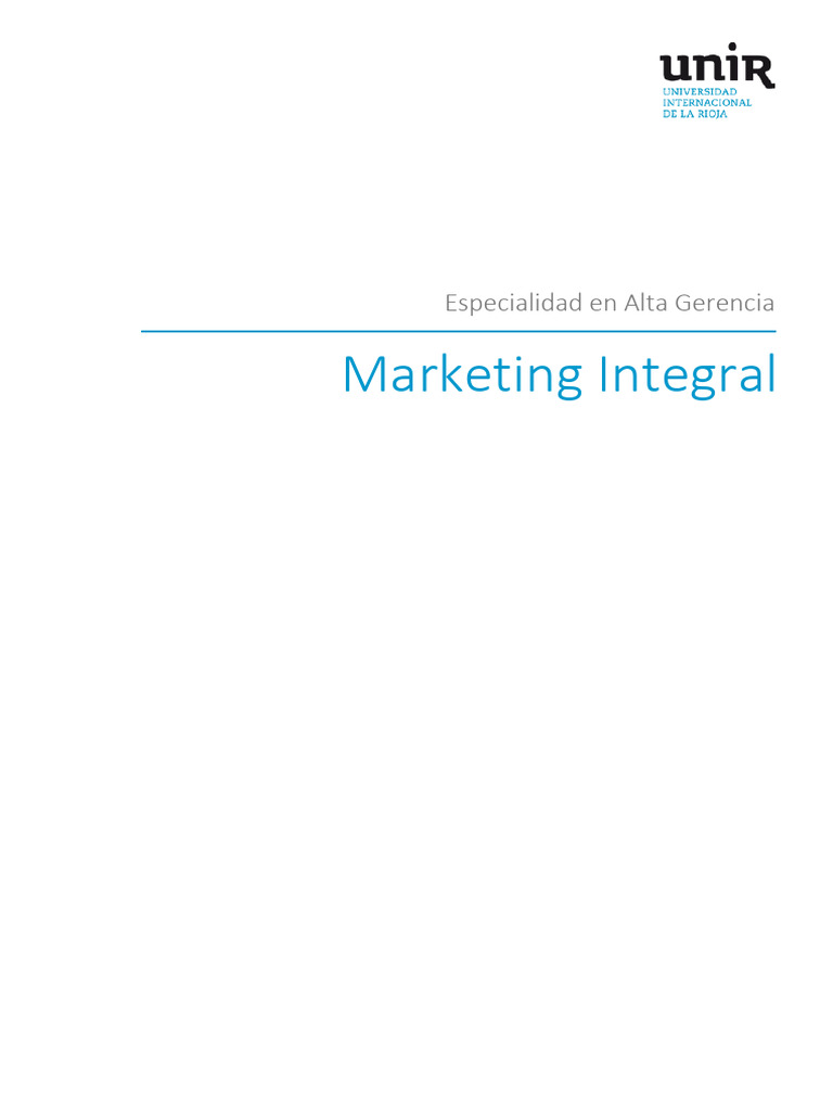 Marketing Integral: Creación de Valor y Estrategia | PDF | Marketing ...