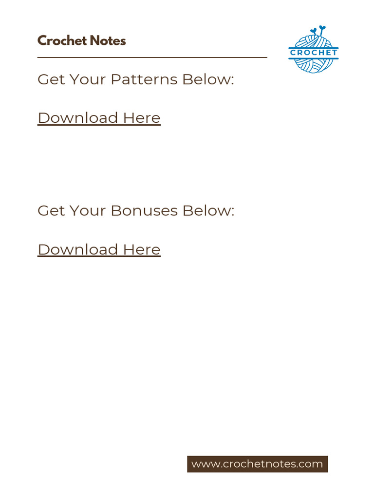 Crochet Notes and Patterns Download | PDF