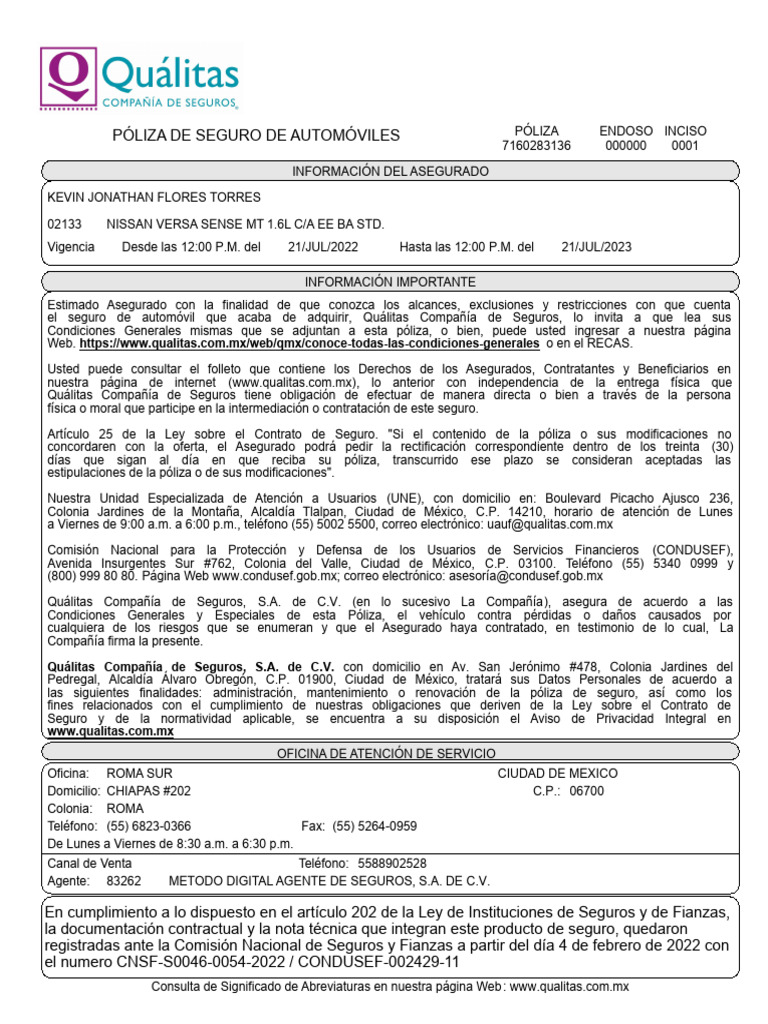 Seguro | PDF | Póliza de seguros | Seguro