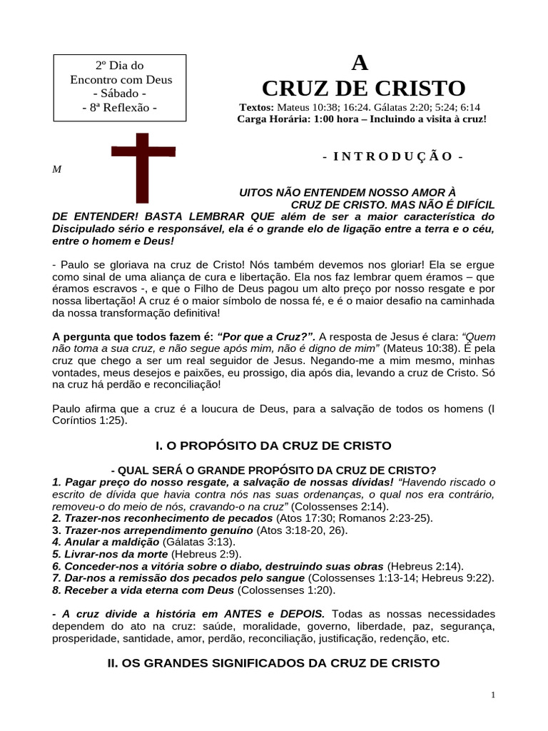 Significado e Propósito da Cruz de Cristo | PDF | Jesus | Ressurreição ...
