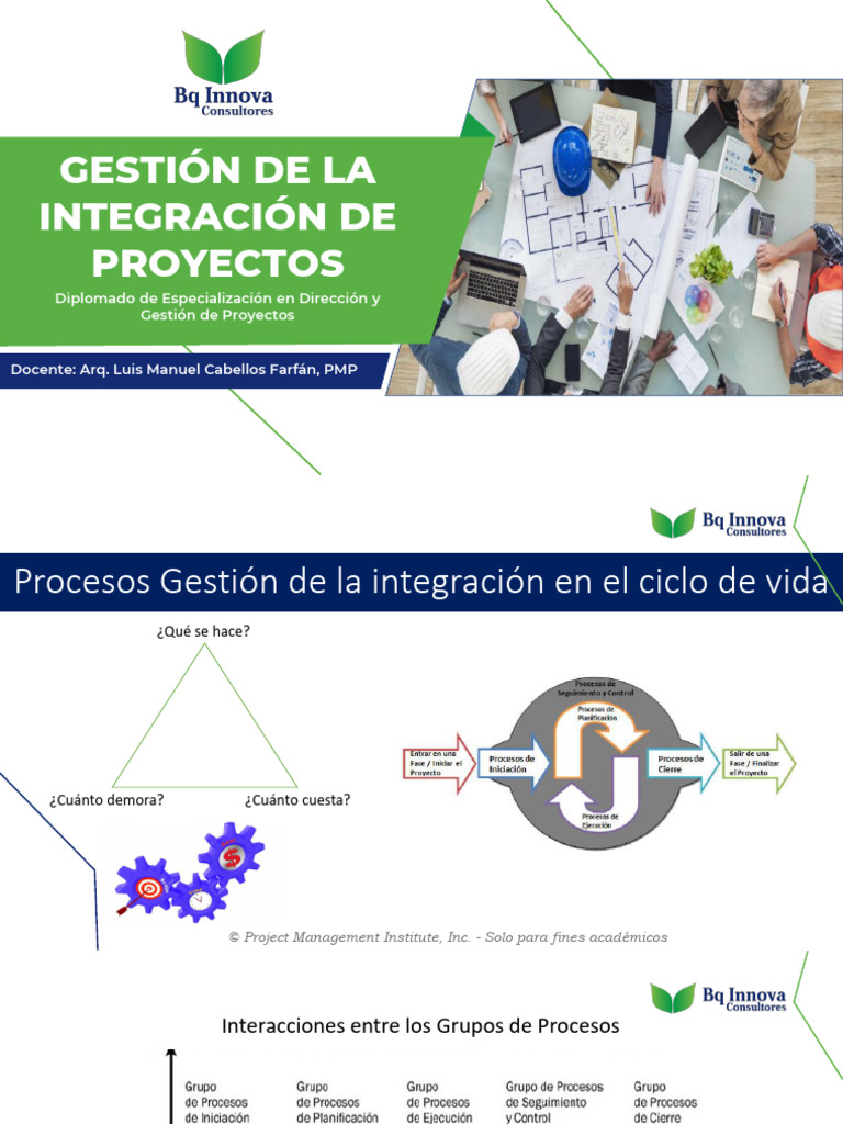 Mód. Gestión de La Integración Del Proyecto - Parte I | PDF | Gestión ...
