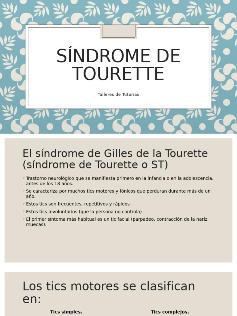 Síndrome de Tourette | PDF