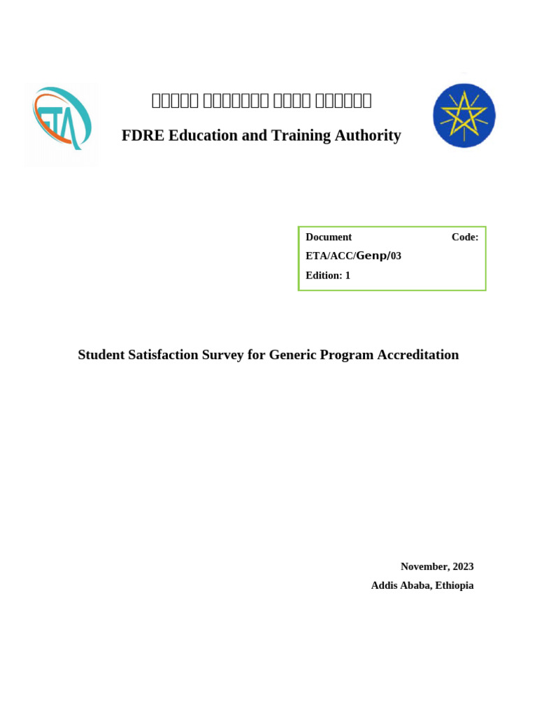 Student Satisfaction Survey Guide for HEIs | PDF | Curriculum