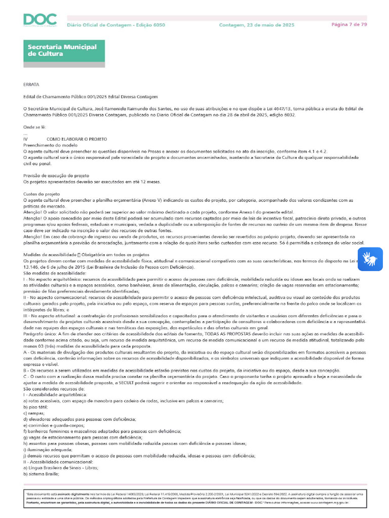 Errata Edital 001 002 003 | PDF