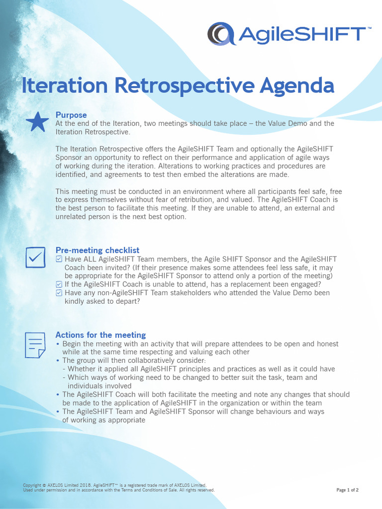 Safe Iteration Retrospective Guide | PDF | Agile Software Development ...