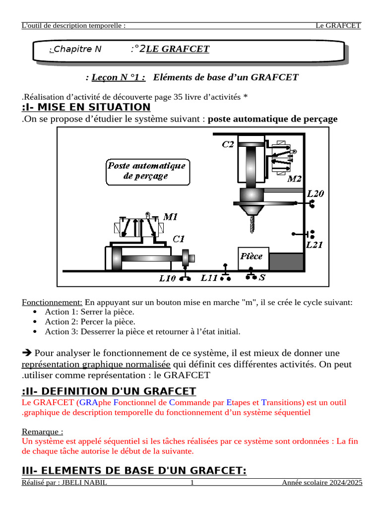 Introduction au GRAFCET et ses éléments | PDF