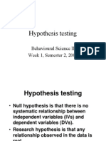 Hypothesis Testing Guide for Behavioral Science
