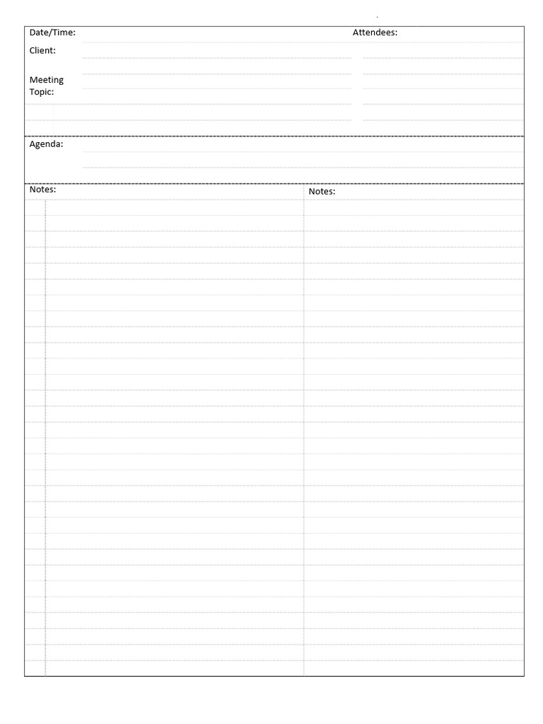 Notes Template | PDF