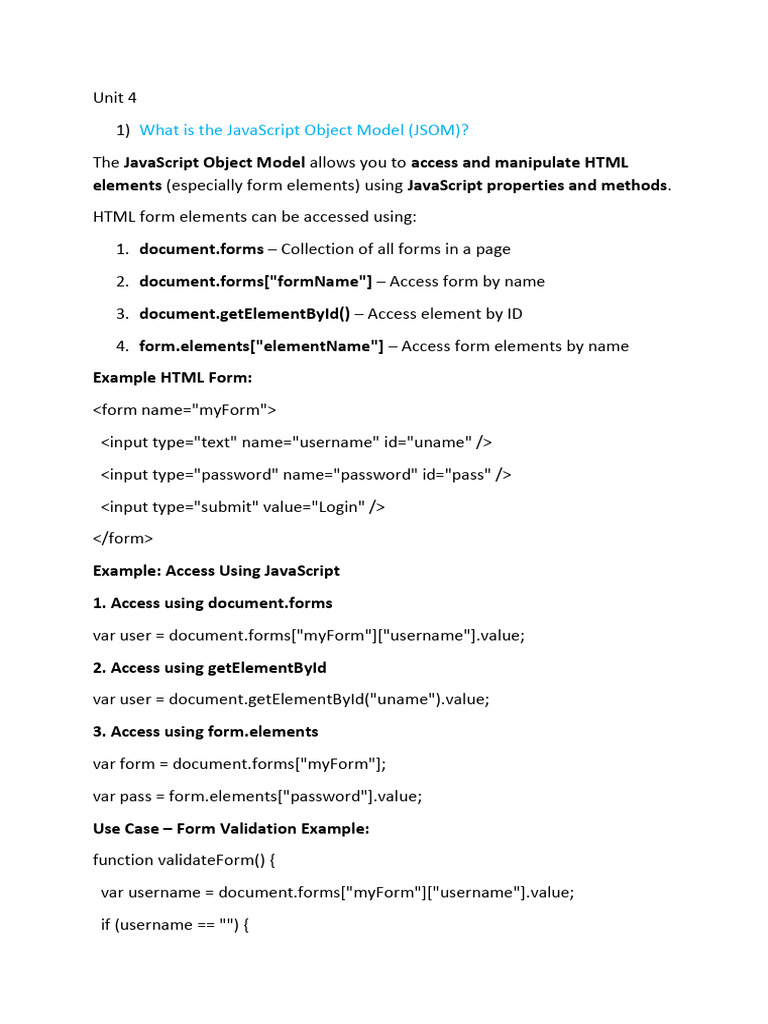 JavaScript Data Format Validation Guide | PDF | Java Script | Software ...