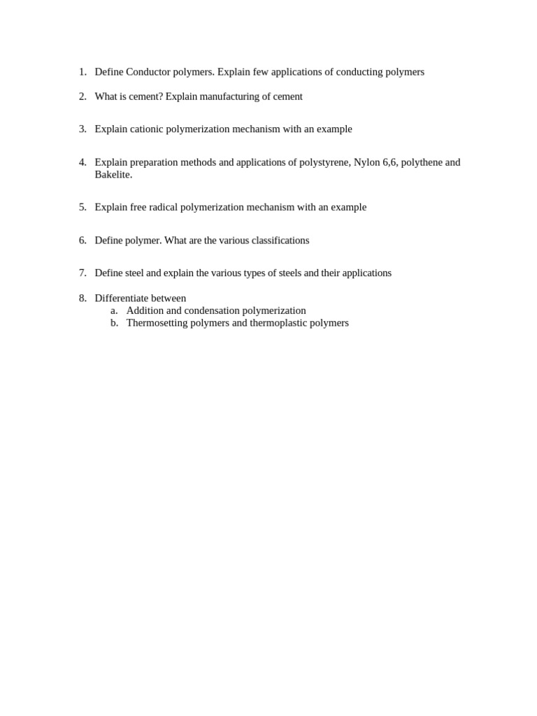 Overview of Polymers and Their Applications | PDF