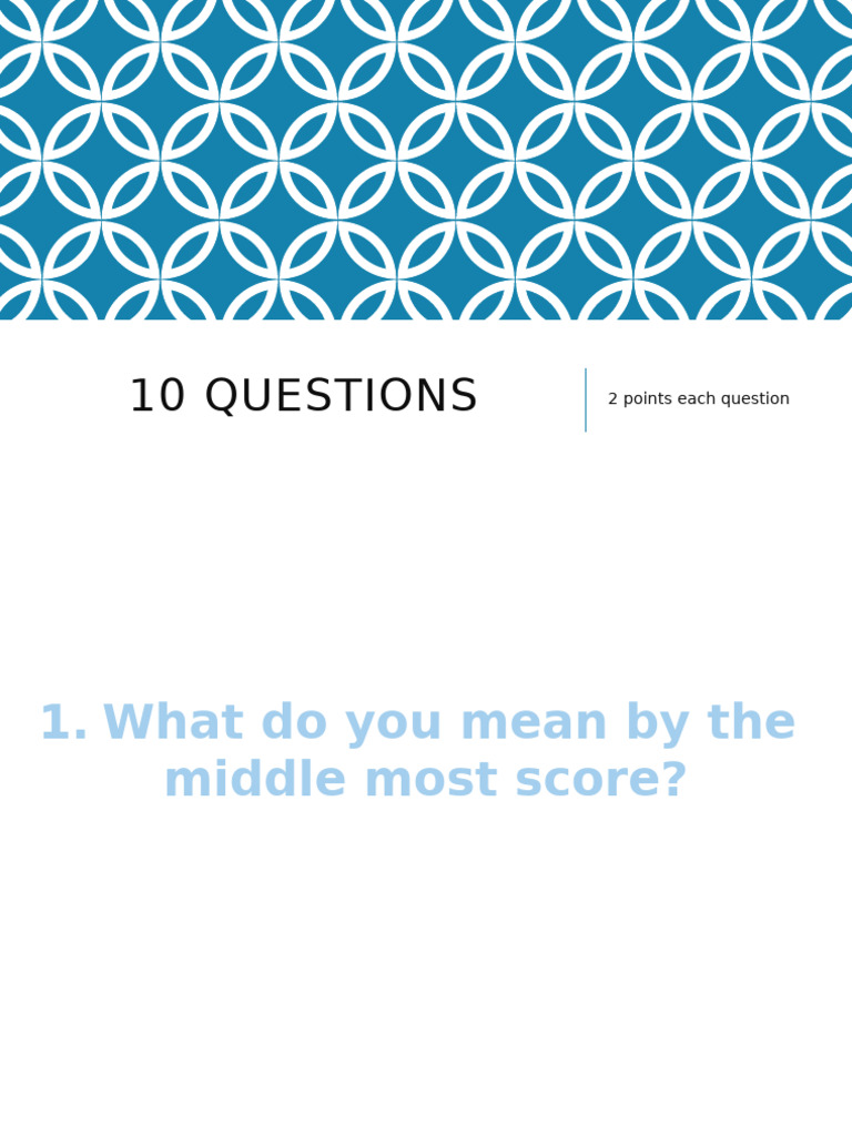 10 questions. quiz.bowl.Tubin on math 8 | PDF
