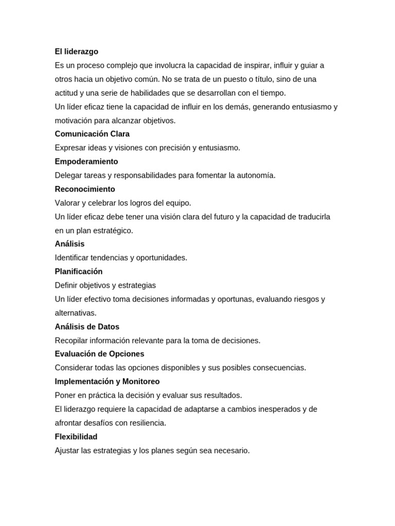 Claves del Liderazgo Efectivo | PDF
