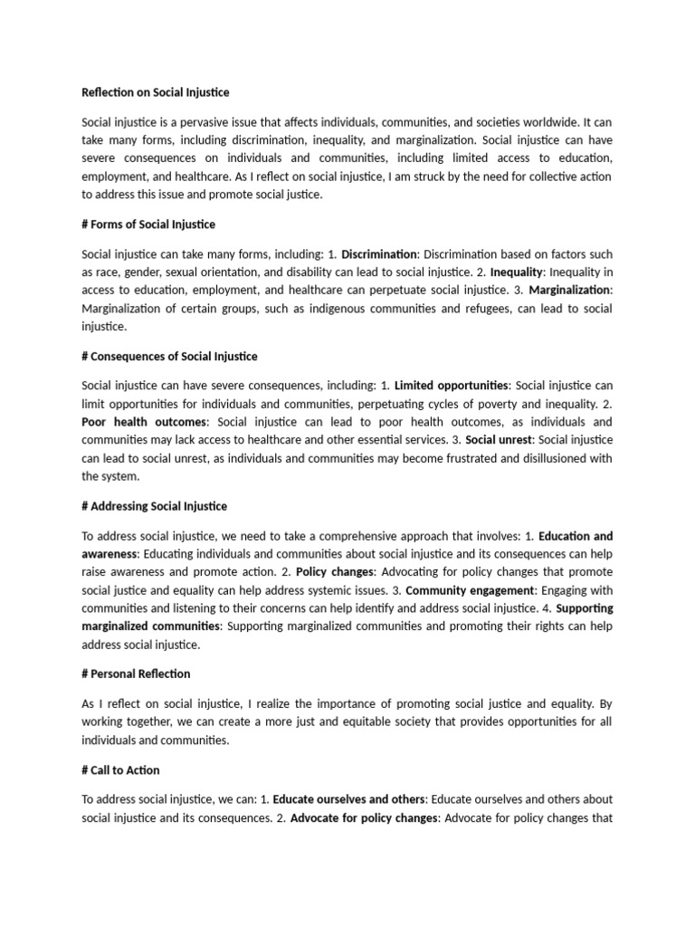 Addressing Social Injustice Together | PDF | Social Justice | Social ...
