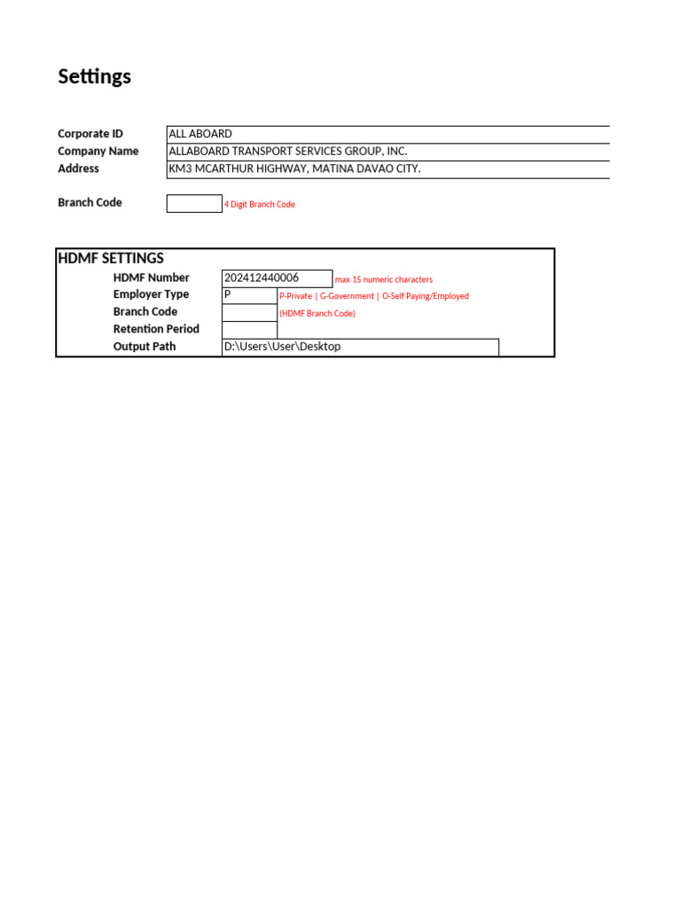 HDMF Settings and Contributions Data | PDF