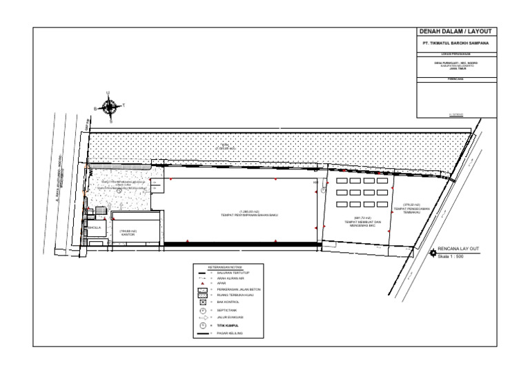 Rencana Layout Perusahaan di Mojokerto | PDF