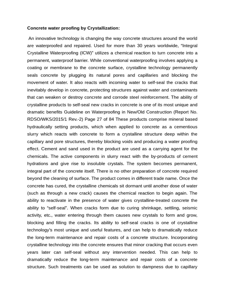 Waterproofing System2 | PDF | Concrete | Water
