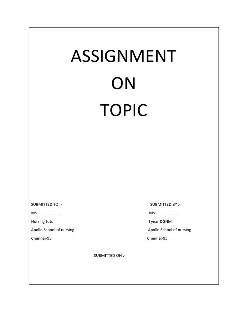 Nursing Assignment Formatting Guidelines | PDF