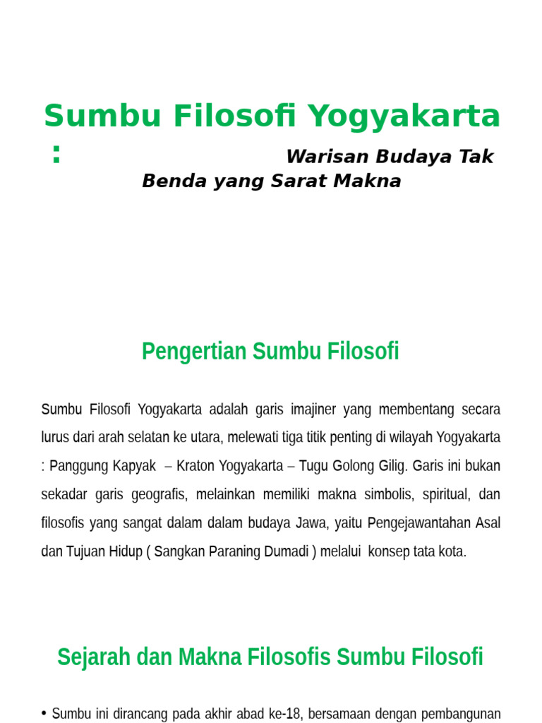 Sumbu Filosofi Yogyakarta | PDF