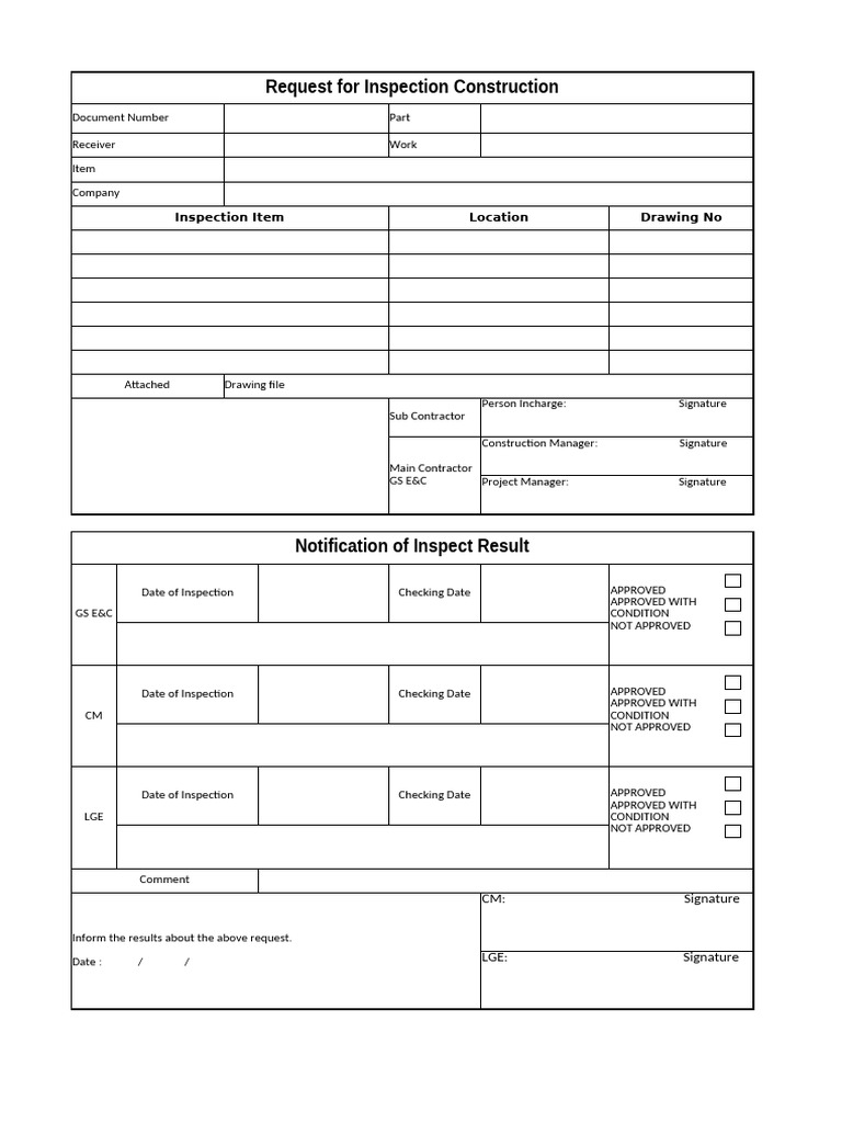 Construction Inspection Report Format | PDF