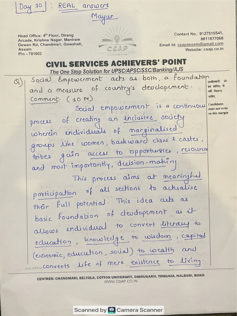 Day 10 ACTUAL Answers Mayur | PDF