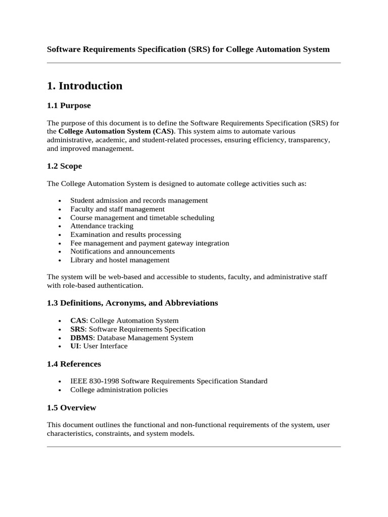 EXP - 1 - Software Requirements Specification Q&A | PDF | Software ...