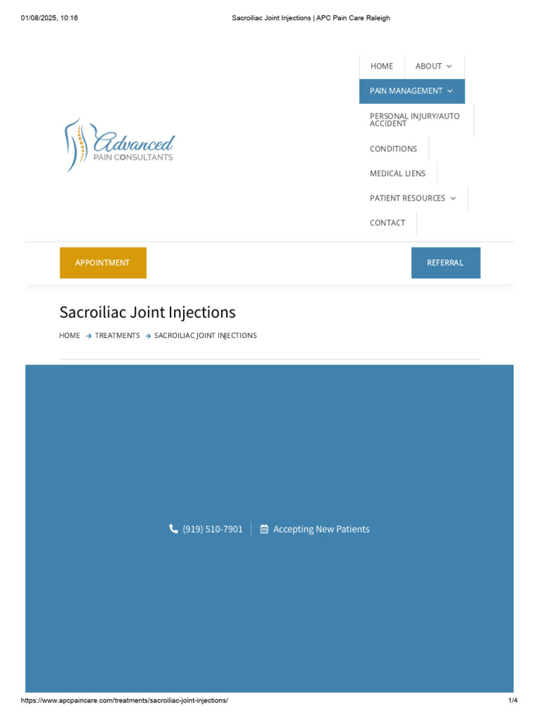 Joint Injections Raleigh Pain Relief | PDF | Pain | Pain Management